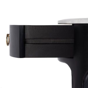 Butler Specialty Ellen Oval Marble And Wood Nightstand - Stylish Mid-century Design With Storage Shelf For Home Black Mango,Marble,Mdf 5626295-butler