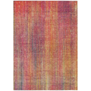 HomeRoots 5' Blue Striped Washable Area Rug - Non-Skid, Stain-Resistant, Ideal for Indoor & Outdoor Spaces 8' X 10' 562629