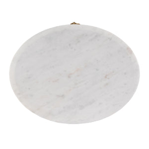 Butler Specialty Ellen Oval Marble And Wood Nightstand - Stylish Mid-century Design With Storage Shelf For Home Natural Mango,Marble,Mdf 5626312-butler