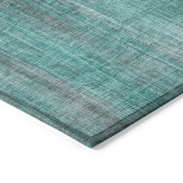 Homeroots 5' Blue Striped Washable Non-skid Area Rug - Perfect For Indoor & Outdoor Spaces, Stain Resistant Style 5' X 8' Polyester 562636