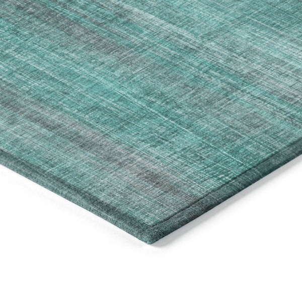 HomeRoots 5' Blue Striped Washable Area Rug - Non-Skid, Stain-Resistant, Ideal for Indoor & Outdoor Spaces 8' X 10' 562638