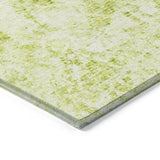 Homeroots 8' Runner Lime Green Abstract Washable Non Skid Indoor Outdoor Runner Rug Aloe Polyester 562642