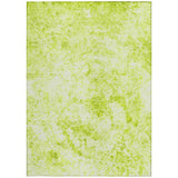 Homeroots 3' X 5' Lime Green Abstract Washable Non Skid Indoor Outdoor Area Rug Aloe Polyester 562644