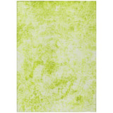 Homeroots 3' X 5' Lime Green Abstract Washable Non Skid Indoor Outdoor Area Rug Aloe Polyester 562644