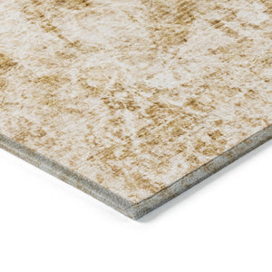 HomeRoots 5' Lime Green Abstract Area Rug - Washable, Non-Skid, Durable Design for Indoor & Outdoor Spaces 8' Round 562655