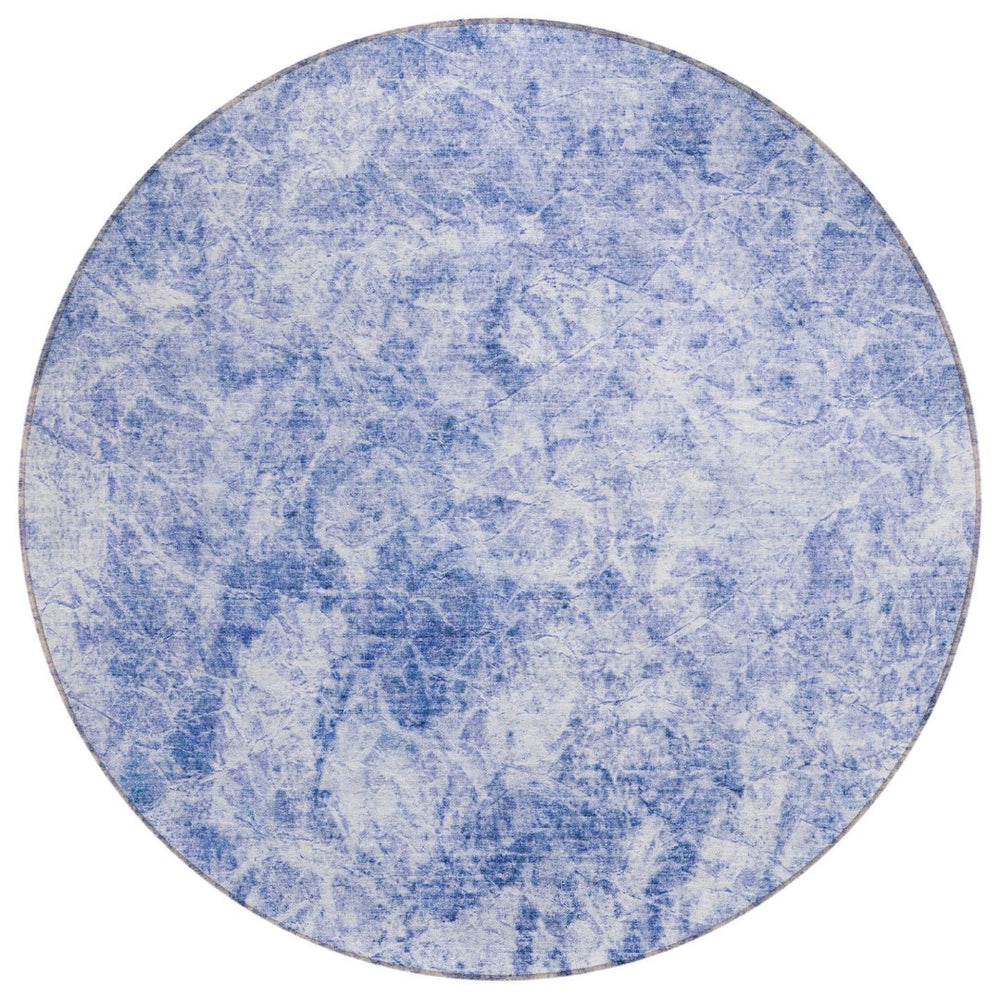 HomeRoots 5' Lime Green Abstract Area Rug - Washable, Non-Skid, Durable Design for Indoor & Outdoor Spaces 8' Round 562664