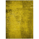 Homeroots 3' X 5' Gold Abstract Washable Non Skid Indoor Outdoor Area Rug Gold Polyester 562680