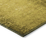 Homeroots 3' X 5' Gold Abstract Washable Non Skid Indoor Outdoor Area Rug Gold Polyester 562680