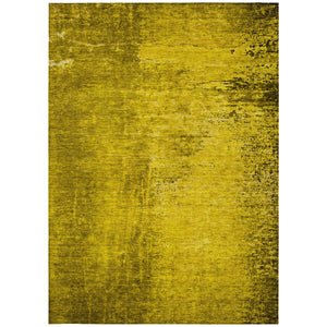 Homeroots 3' X 5' Gold Abstract Washable Non Skid Indoor Outdoor Area Rug Gold Polyester 562680