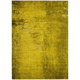 Homeroots 10' X 14' Gold Abstract Washable Non Skid Indoor Outdoor Area Rug Gold Polyester 562685