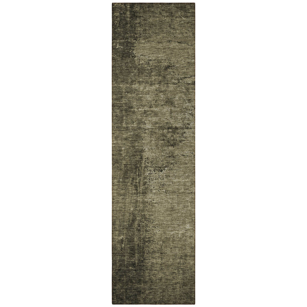 Homeroots 8' Runner Stylish Abstract Washable Non-skid Indoor Outdoor Rug For Kids And Pets - Stain Resistant Gray Polyester 562687