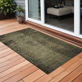 Homeroots 3' X 5' Gray Abstract Washable Non Skid Indoor Outdoor Area Rug Gray Polyester 562689