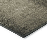 Homeroots 3' X 5' Gray Abstract Washable Non Skid Indoor Outdoor Area Rug Gray Polyester 562689