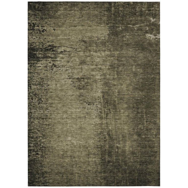 HomeRoots Gray Abstract Indoor Outdoor Area Rug Machine Washable Non Skid Uv Protected Felt Back 5' x 8' 562690