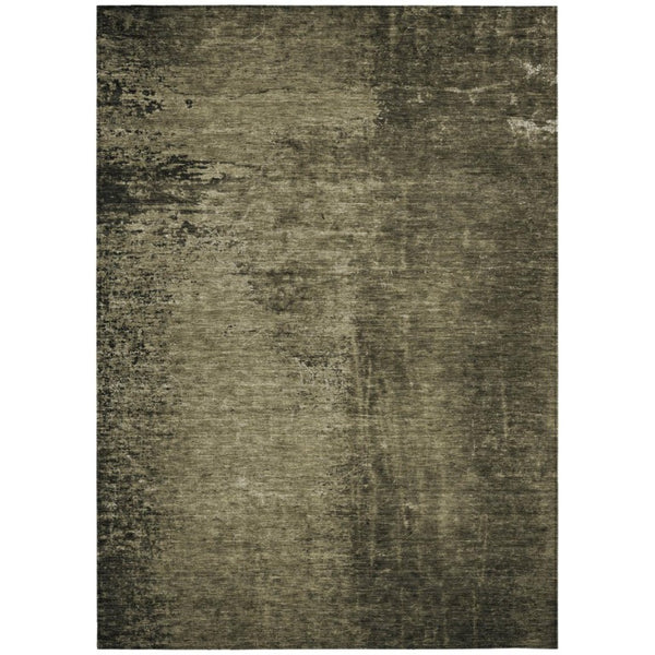 HomeRoots Gray Abstract Indoor Outdoor Area Rug Machine Washable Non Skid Uv Protected Felt Back 5' x 8' 562690