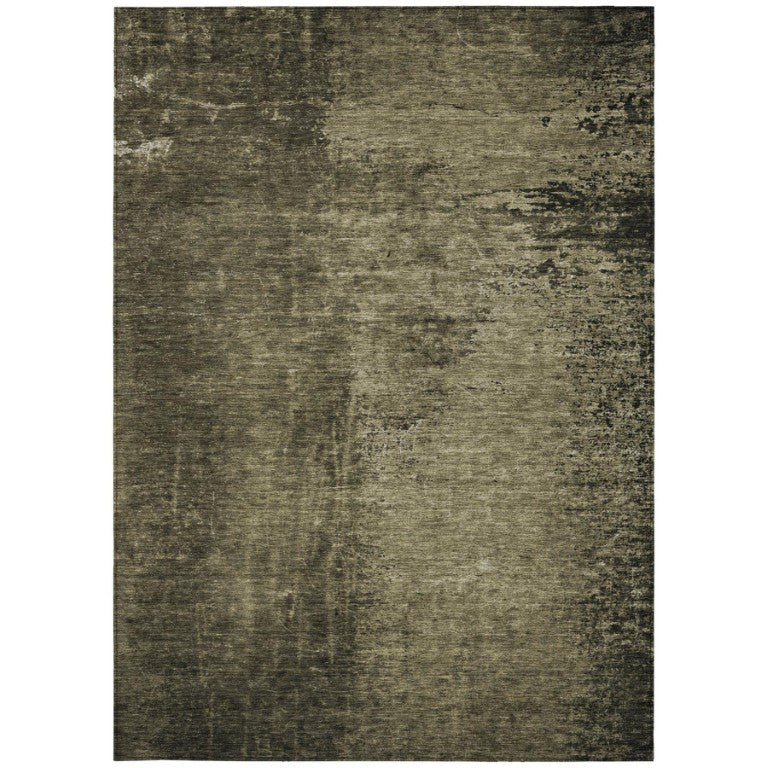 HomeRoots Gray Abstract Indoor Outdoor Area Rug Machine Washable Non Skid Uv Protected Felt Back 5' x 8' 562690