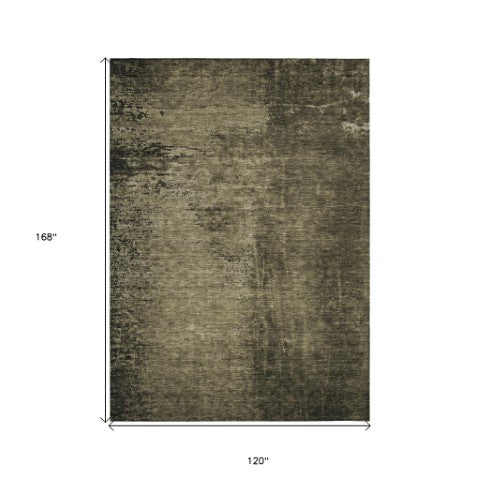 Homeroots 8' Runner Stylish Abstract Washable Non-skid Indoor Outdoor Rug For Kids And Pets - Stain Resistant 10' X 14' Polyester 562694