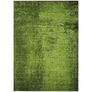 Homeroots 3' X 5' Green Abstract Washable Non Skid Indoor Outdoor Area Rug Green Polyester 562698