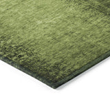 Homeroots 3' X 5' Green Abstract Washable Non Skid Indoor Outdoor Area Rug Green Polyester 562698