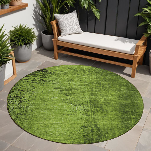 Homeroots 8' Runner Stylish Abstract Washable Non-skid Indoor Outdoor Rug For Kids And Pets - Stain Resistant 8' Round Polyester 562700