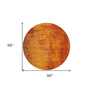 Homeroots 8' Runner Stylish Abstract Washable Non-skid Indoor Outdoor Rug For Kids And Pets - Stain Resistant 8' Round Polyester 562718