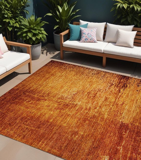 Homeroots 8' Runner Stylish Abstract Washable Non-skid Indoor Outdoor Rug For Kids And Pets - Stain Resistant 8' X 10' Polyester 562719