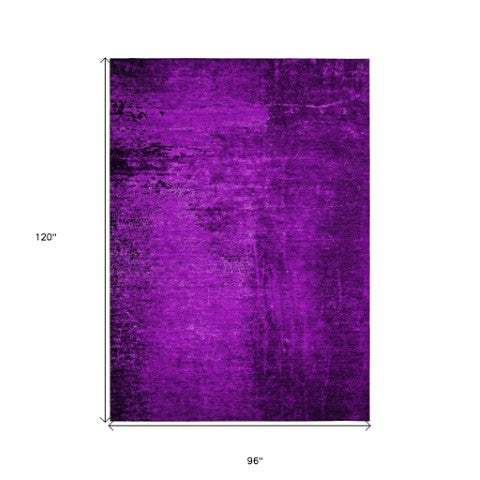 Homeroots 8' Runner Stylish Abstract Washable Non-skid Indoor Outdoor Rug For Kids And Pets - Stain Resistant 8' X 10' Polyester 562728