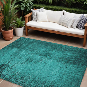 Homeroots 8' Runner Stylish Abstract Washable Non-skid Indoor Outdoor Rug For Kids And Pets - Stain Resistant 9' X 12' Polyester 562738
