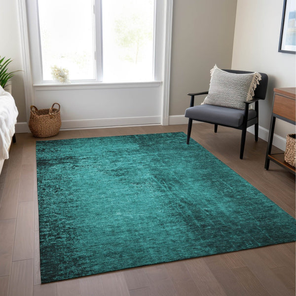 Homeroots 8' Runner Stylish Abstract Washable Non-skid Indoor Outdoor Rug For Kids And Pets - Stain Resistant 10' X 14' Polyester 562739