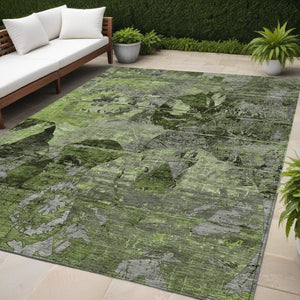 HomeRoots 5' Vibrant Blue Floral Washable Area Rug for Indoor & Outdoor Spaces - Durable, Stylish & Easy Care 5' X 8' 562762