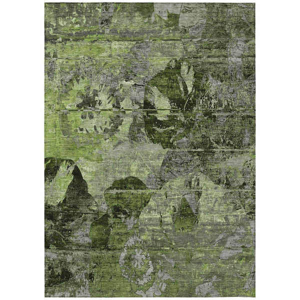 HomeRoots 5' Vibrant Blue Floral Washable Area Rug for Indoor & Outdoor Spaces - Durable, Stylish & Easy Care 9' X 12' 562765
