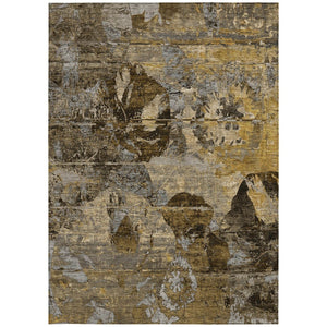 HomeRoots 5' Vibrant Blue Floral Washable Area Rug for Indoor & Outdoor Spaces - Durable, Stylish & Easy Care 8' X 10' 562773