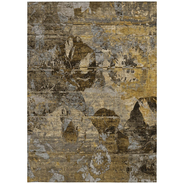 HomeRoots 5' Vibrant Blue Floral Washable Area Rug for Indoor & Outdoor Spaces - Durable, Stylish & Easy Care 8' X 10' 562773