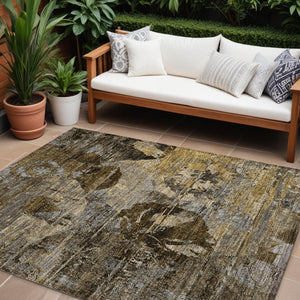 HomeRoots 5' Vibrant Blue Floral Washable Area Rug for Indoor & Outdoor Spaces - Durable, Stylish & Easy Care 8' X 10' 562773