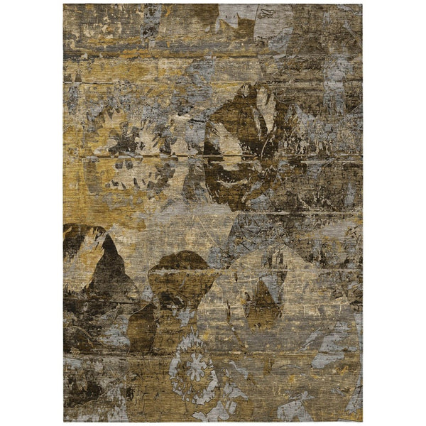 HomeRoots 5' Vibrant Blue Floral Washable Area Rug for Indoor & Outdoor Spaces - Durable, Stylish & Easy Care 8' X 10' 562773