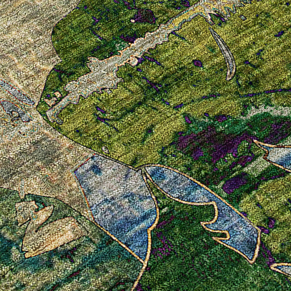 Homeroots 2' Indoor Outdoor Blue Abstract Washable Runner Rug - Stylish, Stain Resistant, And Soft Texture 5' X 8' Polyester 562789