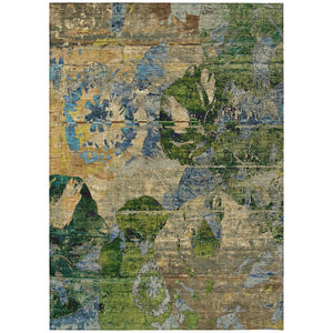 HomeRoots 5' Vibrant Blue Floral Washable Area Rug for Indoor & Outdoor Spaces - Durable, Stylish & Easy Care 9' X 12' 562792