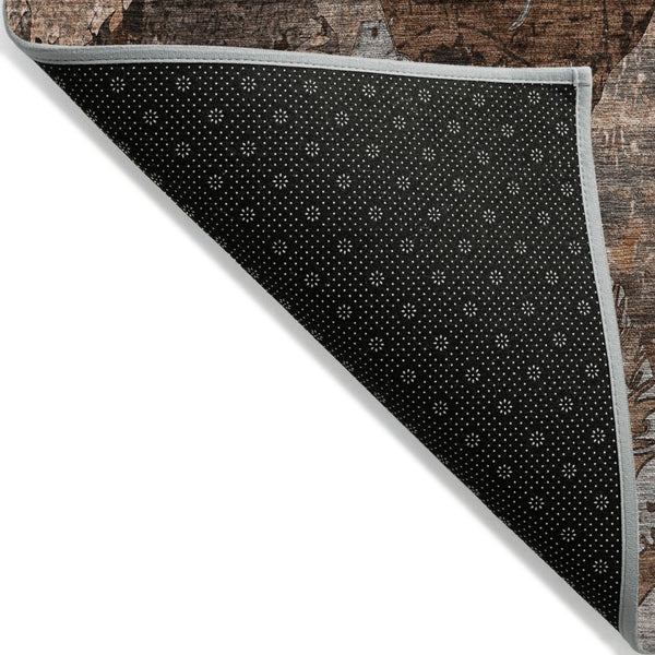 Homeroots 2' Indoor Outdoor Blue Abstract Washable Runner Rug - Stylish, Stain Resistant, And Soft Texture 3' X 5' Polyester 562806