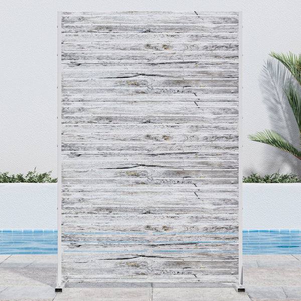 HomeRoots 72" White Steel Three-Panel Room Divider - Modern, Lightweight Privacy Screen for Any Space 562812
