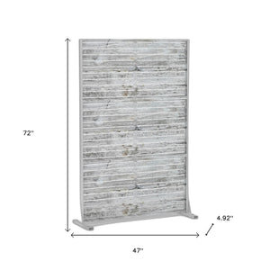 HomeRoots 72" White Steel Three-Panel Room Divider - Modern, Lightweight Privacy Screen for Any Space 562812