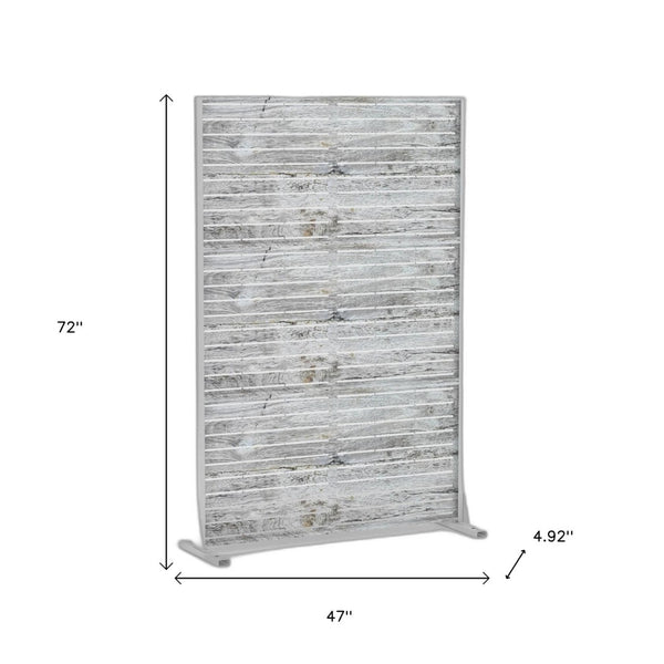 HomeRoots 72" White Steel Three-Panel Room Divider - Modern, Lightweight Privacy Screen for Any Space 562812