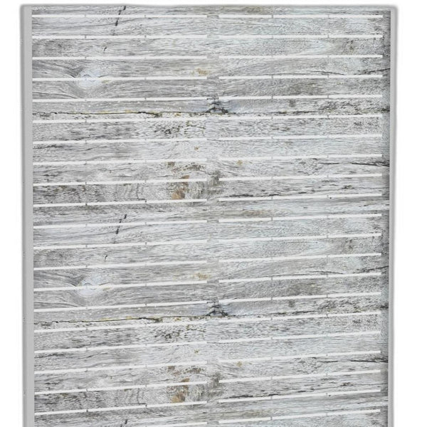 HomeRoots 72" White Steel Three-Panel Room Divider - Modern, Lightweight Privacy Screen for Any Space 562812