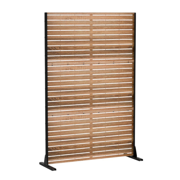 HomeRoots 72" Natural Steel Three-Panel Room Divider - Versatile Folding Screen for Style, Privacy & Light Flow 562813