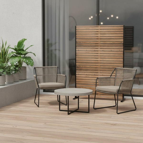 HomeRoots 72" Natural Steel Three-Panel Room Divider - Versatile Folding Screen for Style, Privacy & Light Flow 562813