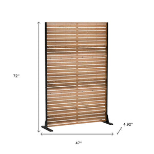 HomeRoots 72" Natural Steel Three-Panel Room Divider - Versatile Folding Screen for Style, Privacy & Light Flow 562813