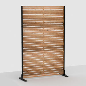 HomeRoots 72" Natural Steel Three-Panel Room Divider - Versatile Folding Screen for Style, Privacy & Light Flow 562813