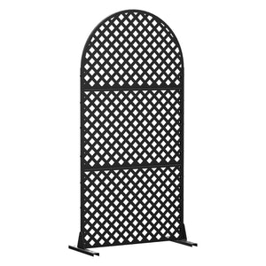HomeRoots 72" Black Steel Three-Panel Room Divider Screen - Stylish, Durable Privacy Solution for Modern Spaces 562816