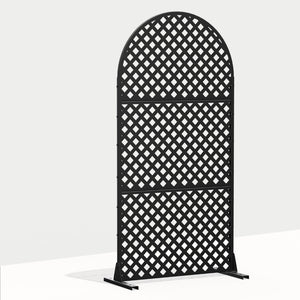 HomeRoots 72" Black Steel Three-Panel Room Divider Screen - Stylish, Durable Privacy Solution for Modern Spaces 562816
