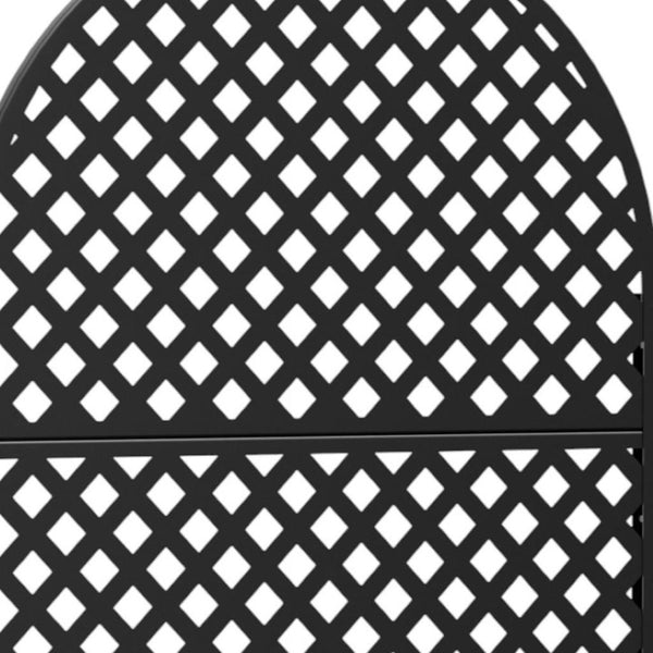 HomeRoots 72" Black Steel Three-Panel Room Divider Screen - Stylish, Durable Privacy Solution for Modern Spaces 562816