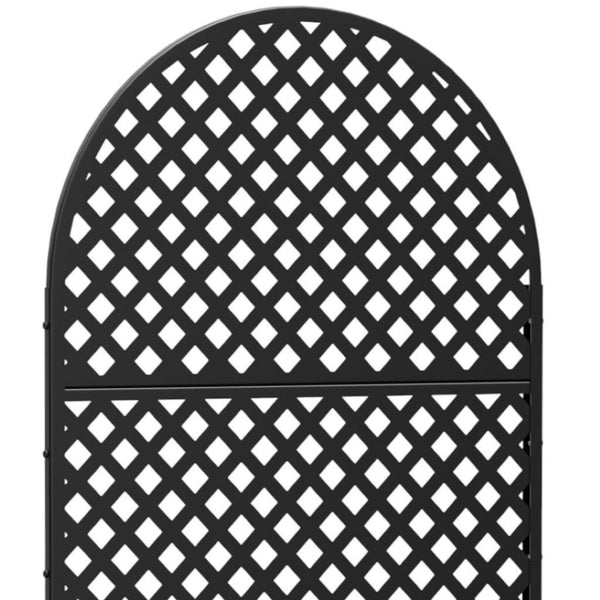 HomeRoots 72" Black Steel Three-Panel Room Divider Screen - Stylish, Durable Privacy Solution for Modern Spaces 562816